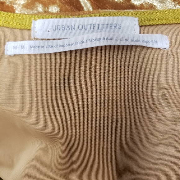 Urban Outfitters Gold Velvet Style Dress - Picture 4 of 7